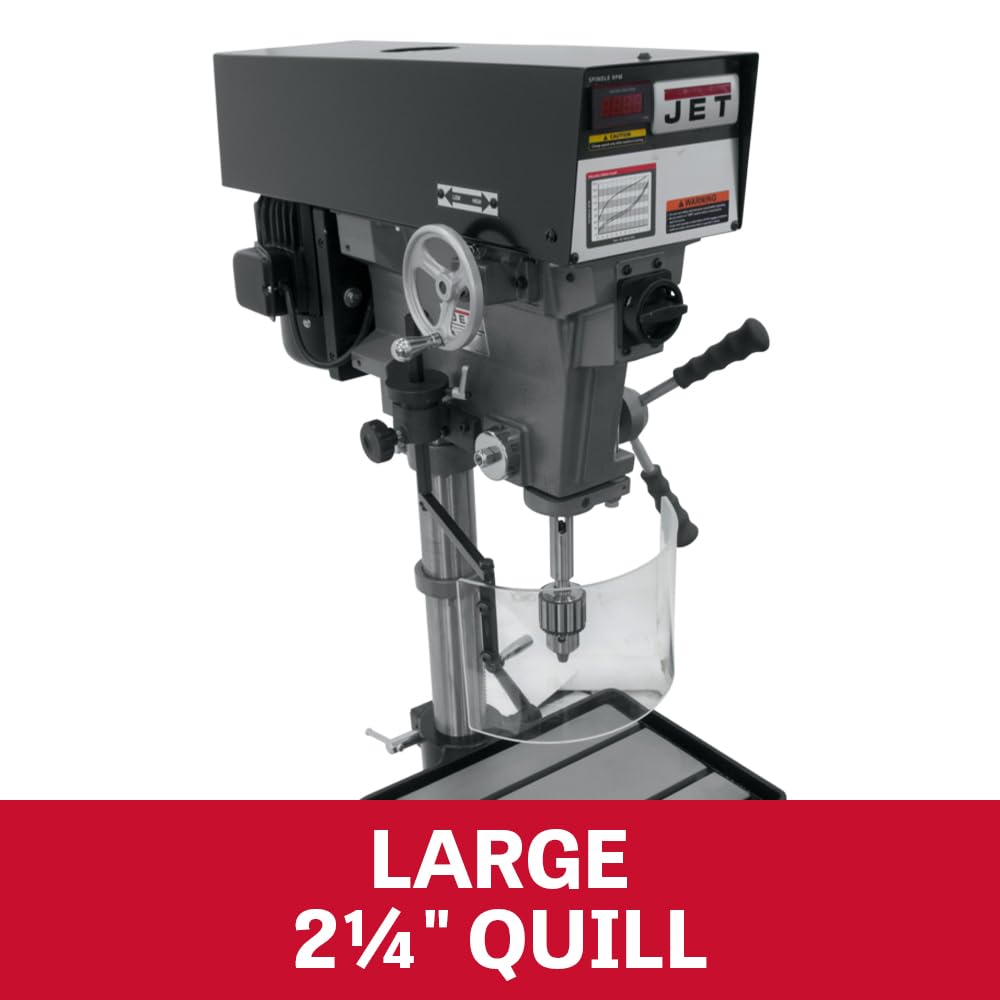 JET 15-Inch Floor Drill Press, Variable Speed, 1 HP, 115/220V 1Ph (‎Model J-A5816)