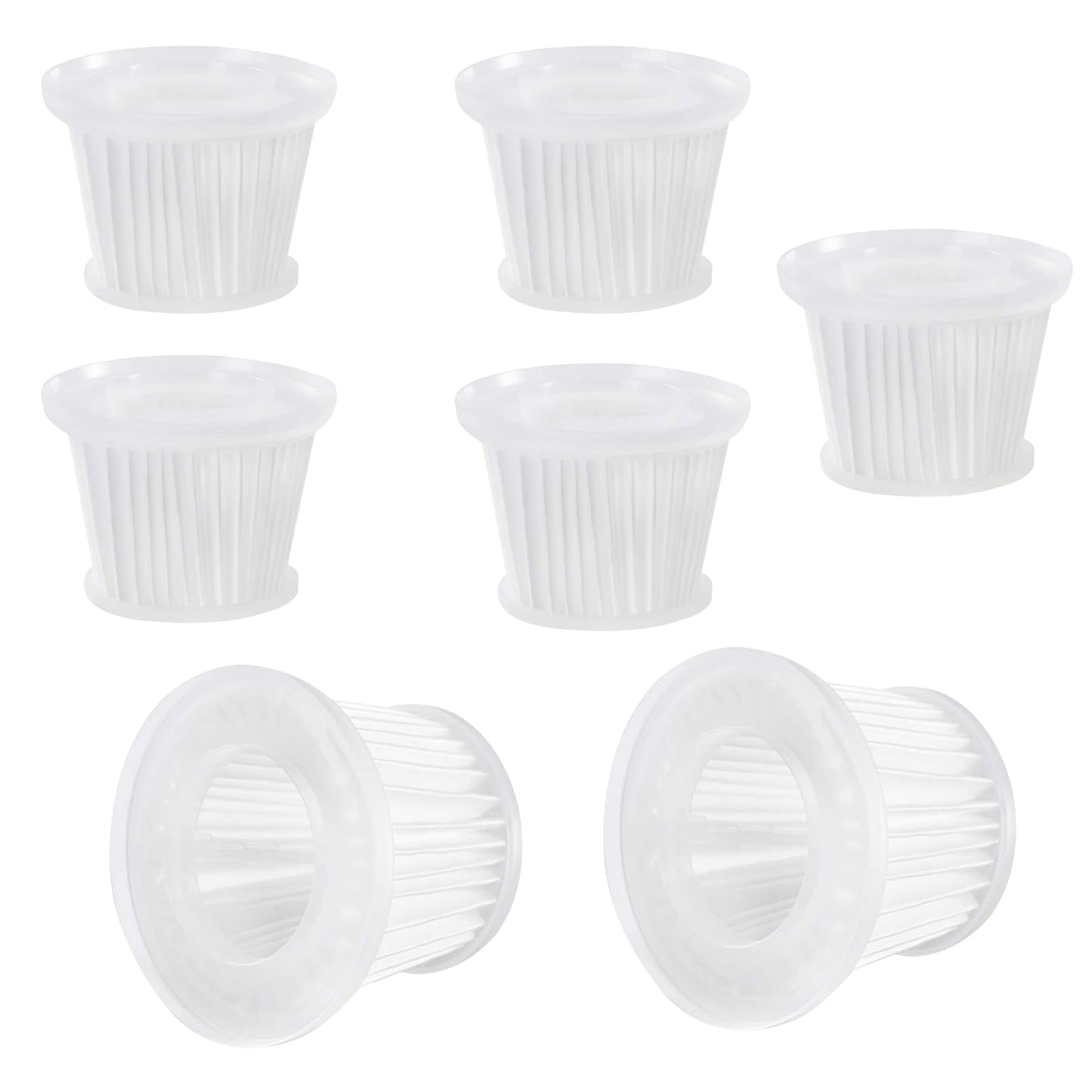 VJQUMM 7 Pack HEPA Filter for Car Vacuum Cleaner, Replacement Handheld Vacuum Filters,Washable Upright Vacuum Hepa Filter for Car, Home, Office, Pet
