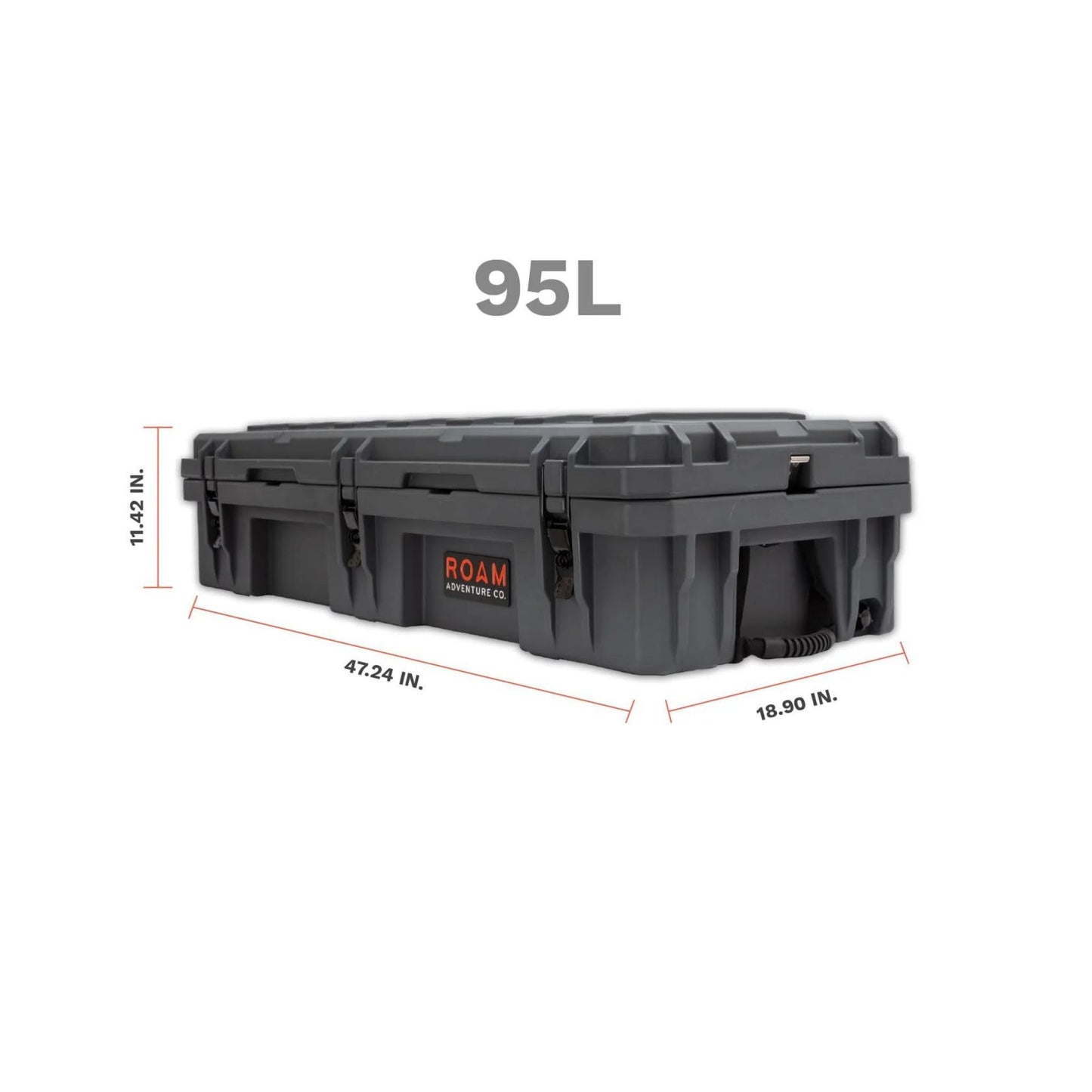 ROAM Rugged Cargo Box - Heavy Duty Roof-Mounted Storage Case, Lockable Waterproof Camping Gear Organizer, Truck Bed Storage Bin, Adventure Ready Overland Gear for Off-Road Travel