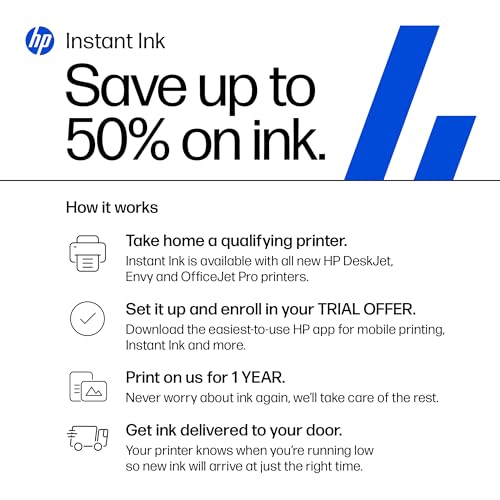 HP OfficeJet Pro 8139e Wireless All-in-One Color Inkjet Printer, Print, scan, Copy, fax, ADF, Duplex Printing Best-for-Home Office, 1 Year Instant Ink Trial Included, AI-Enabled (40Q51A)