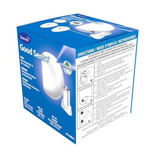 Diversey 101109644 Good Sense Odor Neutralizer & Air Freshener, Commercial Automatic Spray System, Fresh Scent, Refill Cartridge, 0.67-Ounce, 12-Count (2 Boxes of 6)