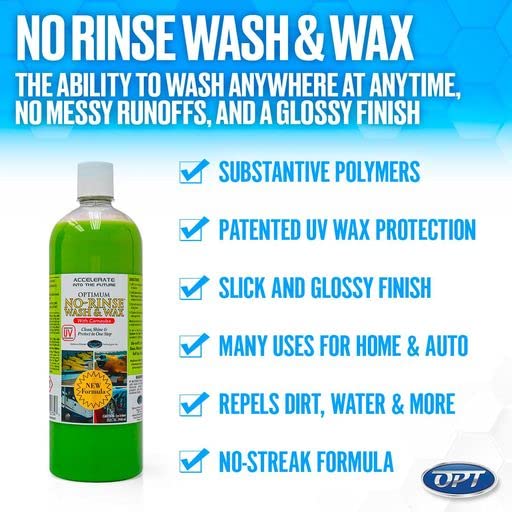 Optimum (NRWW2012G4) No Rinse Wash & Wax - 1 Gallon, (Case of 4)