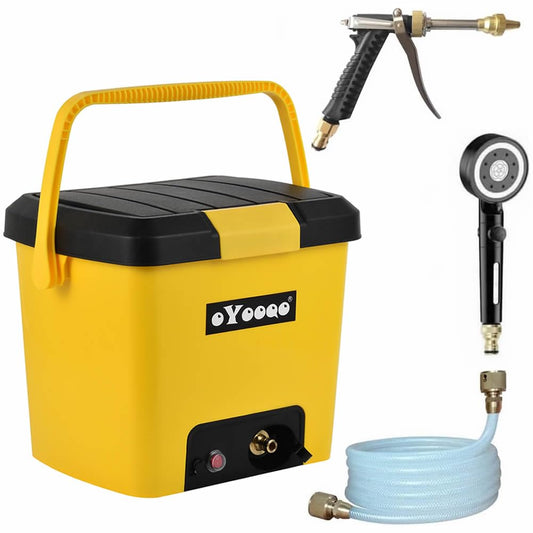OYOOQO Portable Pressure Washer | 5 Gal Tank | 255 PSI | 45-Min Runtime | Versatile for Car Wash, Dog Bath, Home & Patio, & Portable Camping Shower | Durable Design for RV, Overland & Beach Adventures