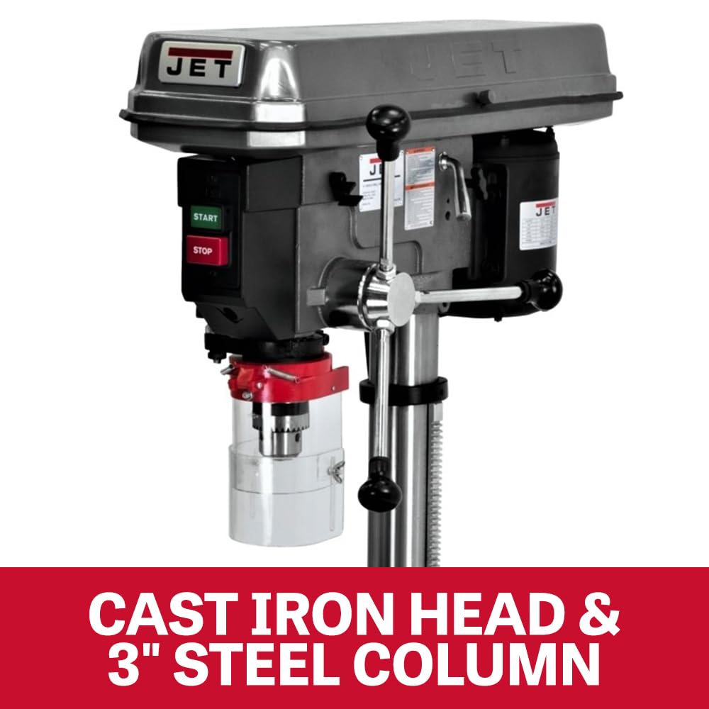 JET 15-Inch Benchtop Drill Press, 16 Speed, 3/4 HP, 115/230V 1Ph (Model J-2530)