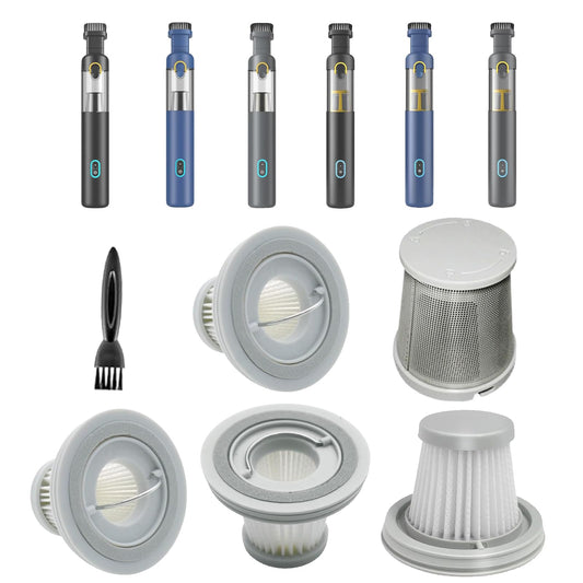 Filters Replacement Compatible with Fanttik Car Vacuum V8 Series（Fanttik V8 Apex & Slim V8 Mate Car Vac), 4pack Washable Hepa Filters and 1pack Stainless Steel Pre-filter