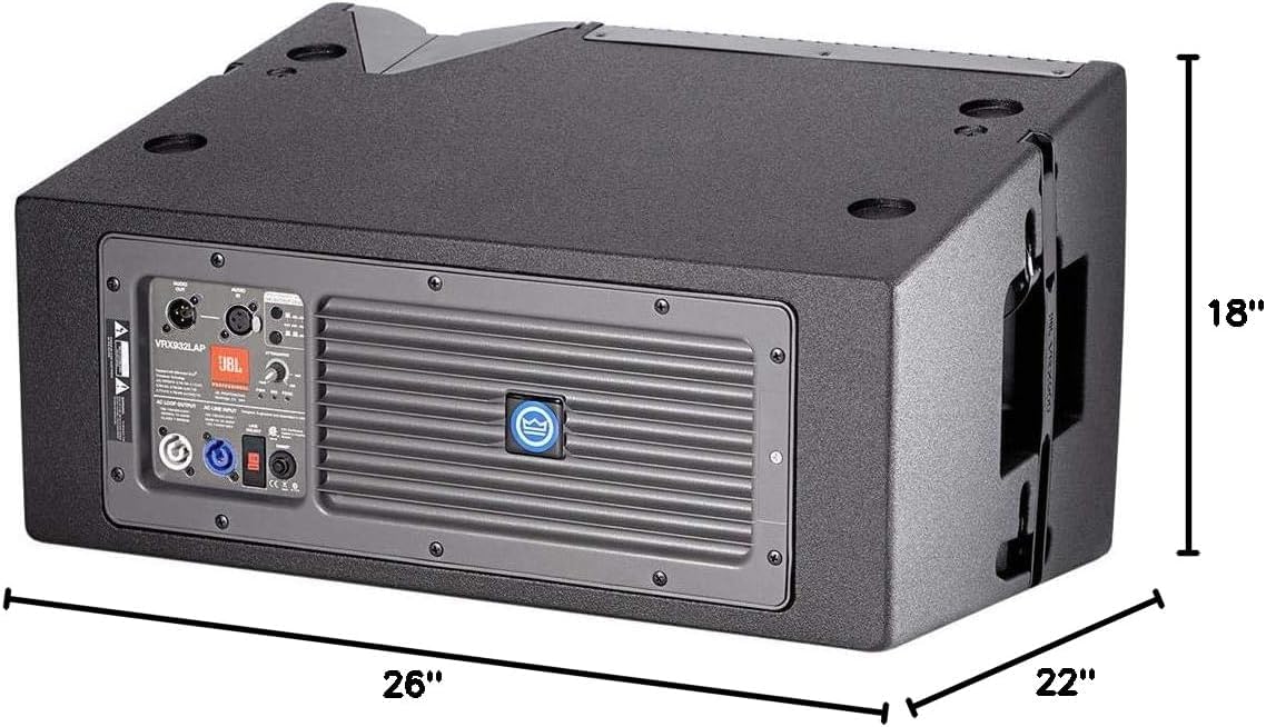 JBL Professional VRX932LAP Two-Way Powered Line Array Loudspeaker System, 12-Inch, Black