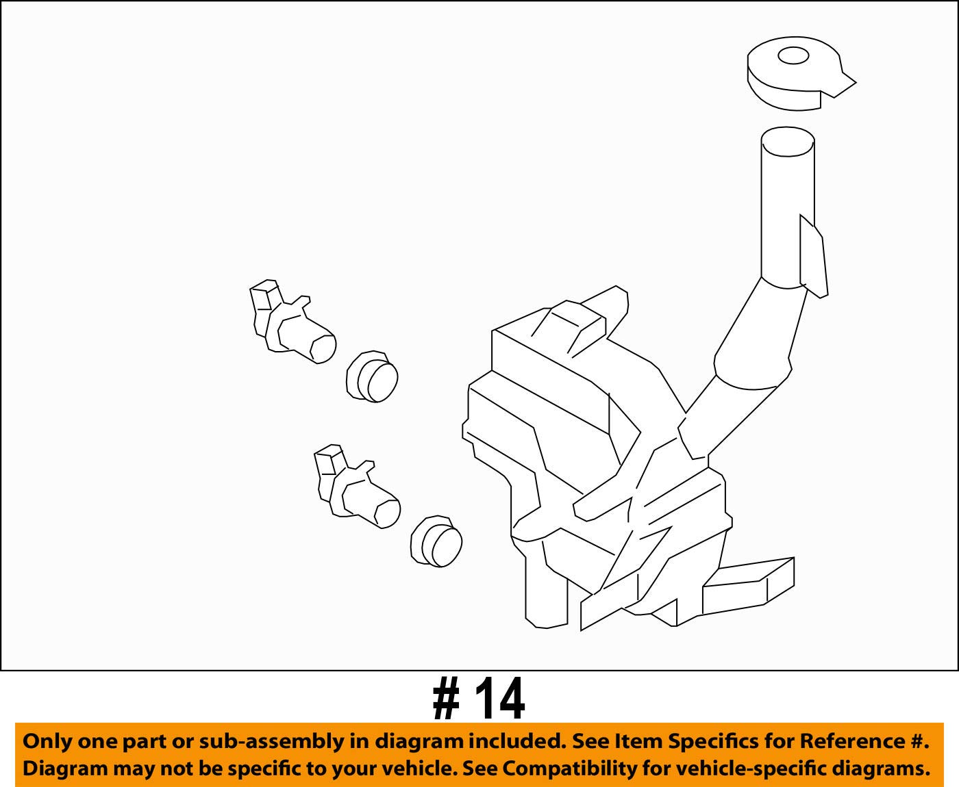 Mazda EG21-67-480C Windshield Washer Fluid Reservoir