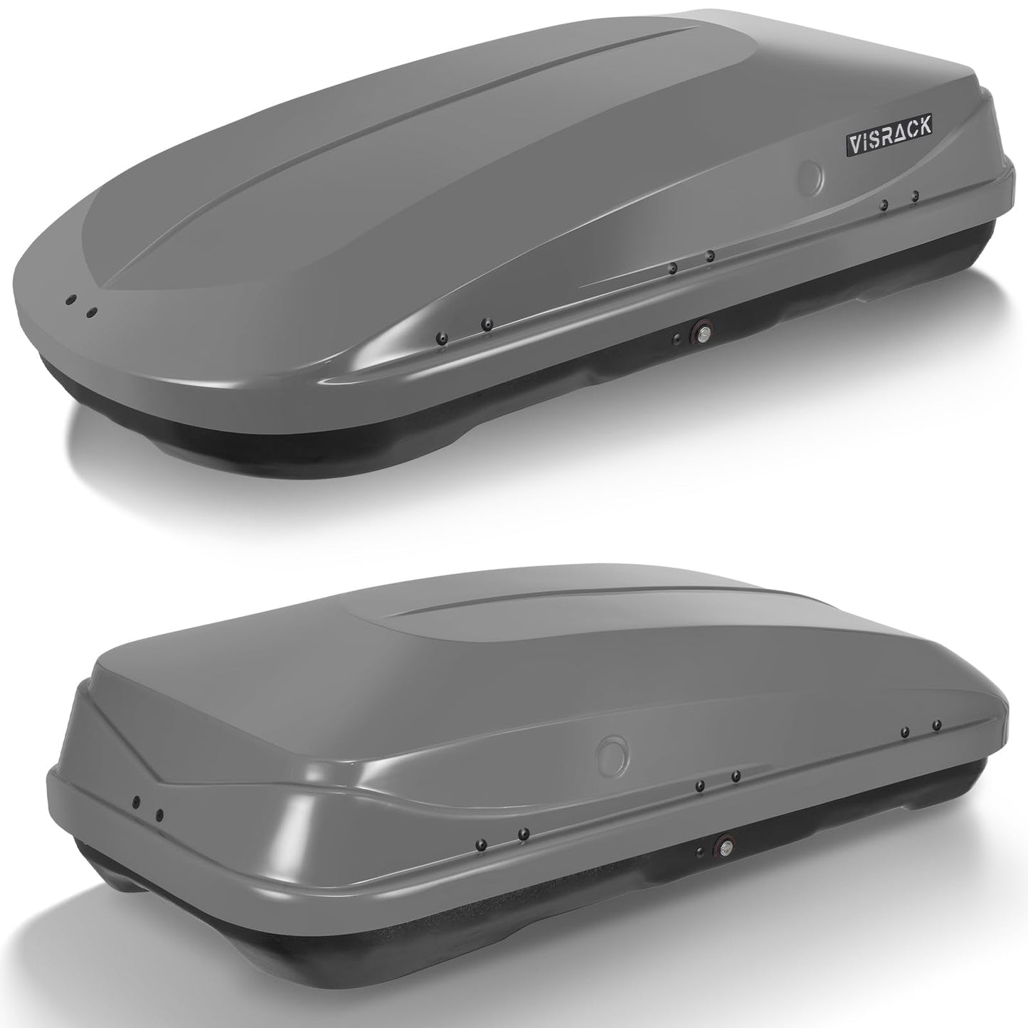 SENPUST Hard Shell Roof Cargo Carrier with Security Keys, Roof Box, Cargo Box, 56 (L) x 30 (W) x 13.7(H) Inches, 13 Cubic Feet (Tool-Free Install), Gray