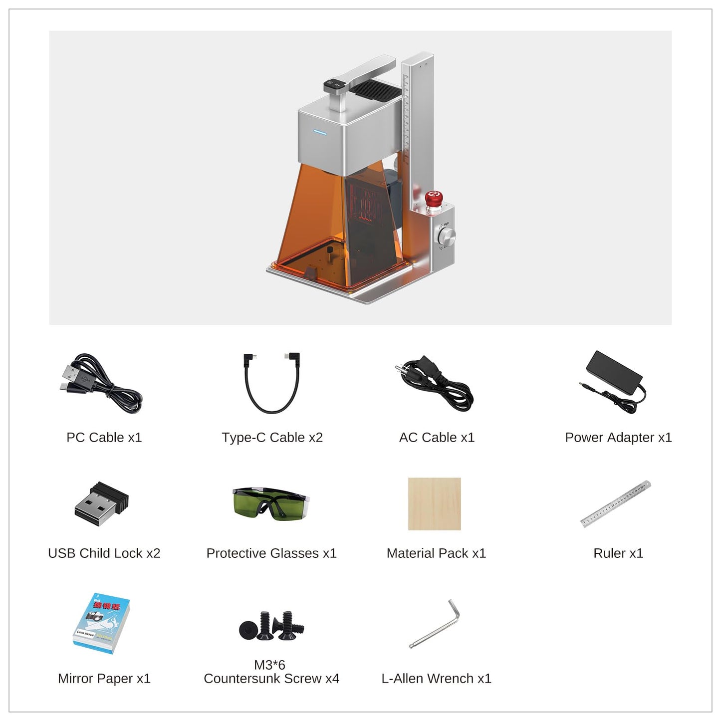 Raymoto R1 Laser Engraver 10W (10000mW), Portable and Handheld Laser Engraving Machine, 2000mm/s Lightning Speed Ultra HD Laser Engraving Machine for Wood Metal Leather Acylic Engraving Laser Cutter