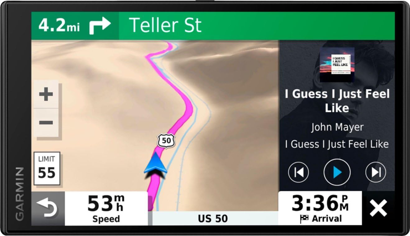 Garmin DriveSmart 65 with Amazon Alexa, Built-in Voice-Controlled GPS Navigator with 6.95” High-Res Display