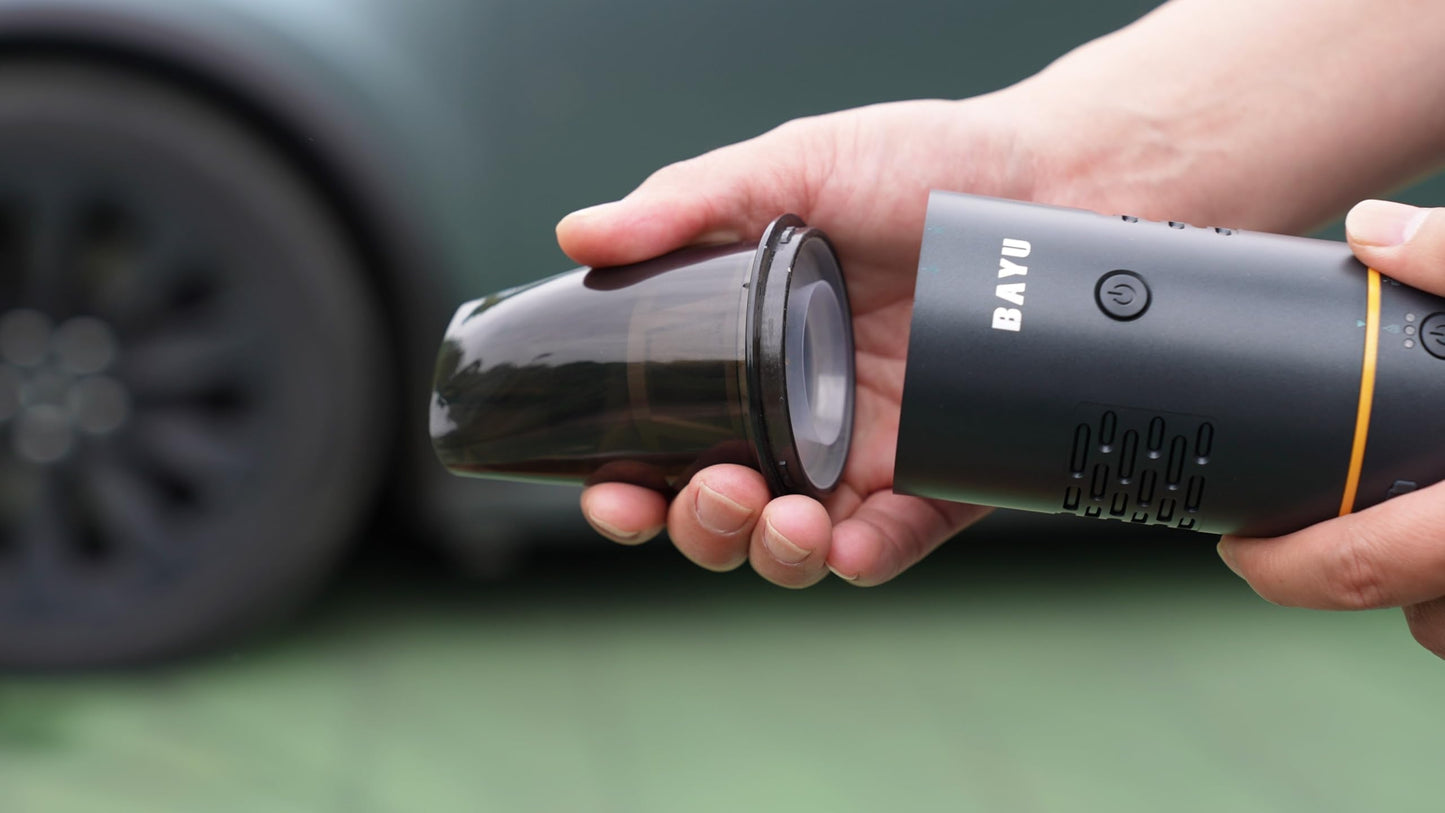 BAYU 19kpa Car Vacuum Cleaner - Award Winning Design, Strong Suction, Wireless Portable, with 19,200 mA Energy