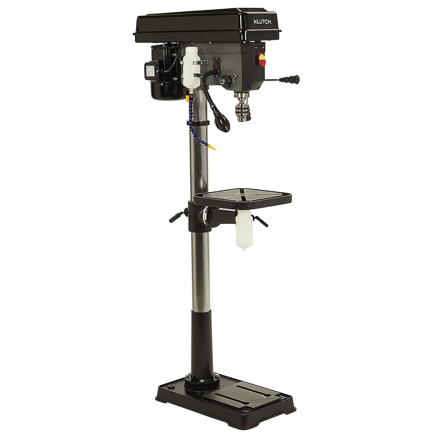 Klutch 17in. Floor Drill Press, 1 HP, 120 Volts, 5/8in. Chuck w/1in. Drilling Capacity, 45° Table Tilt