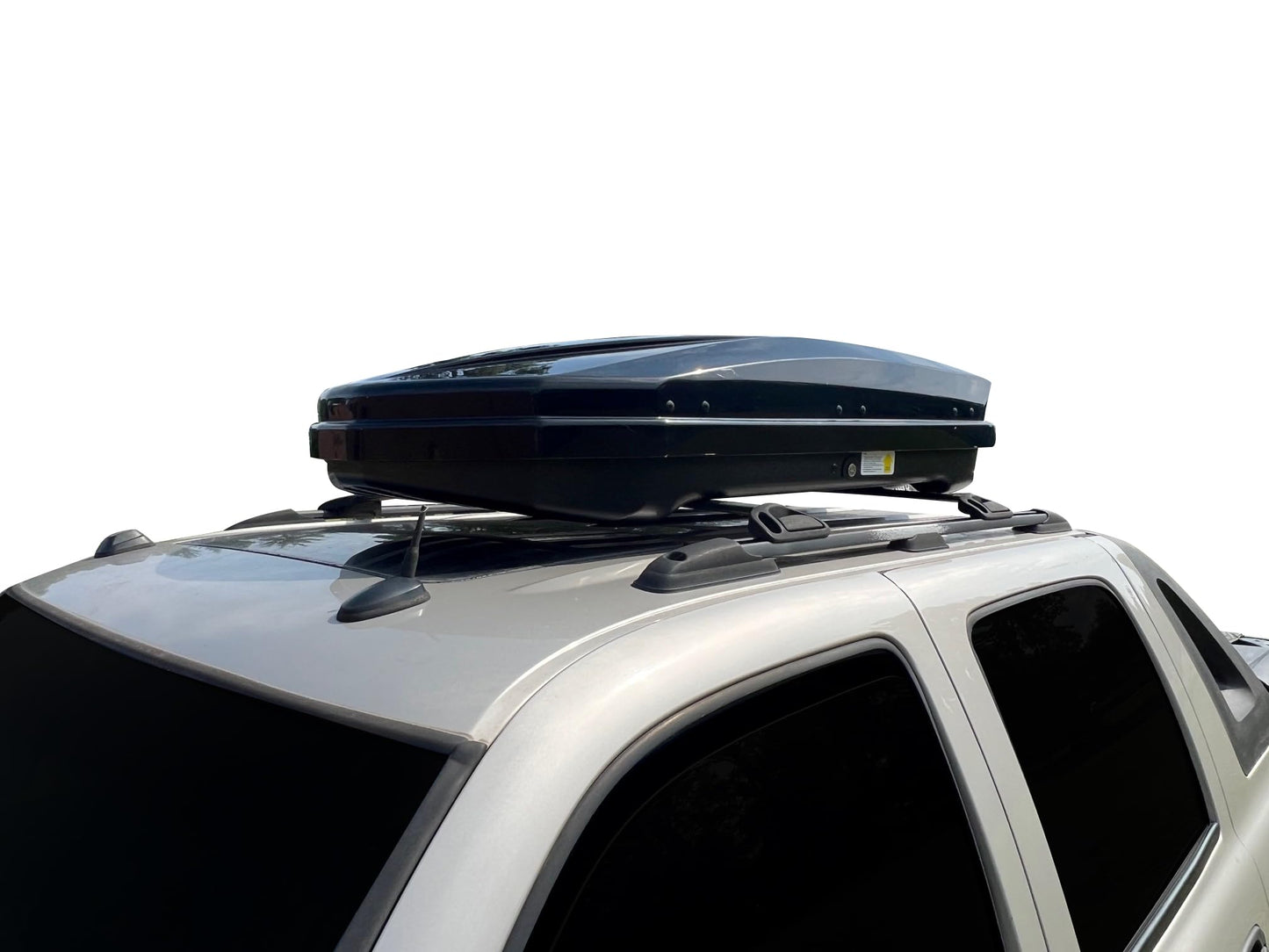 Black Horse Rooftop Cargo Carrier ABS + PMMA Hard Shell, 14 Cubic Feet Waterproof Car Roof Cargo Carrier Box w/Dual Side Opening, Security Key,165lbs Capacity,for 30" to 80" Wide Crossbar Rack