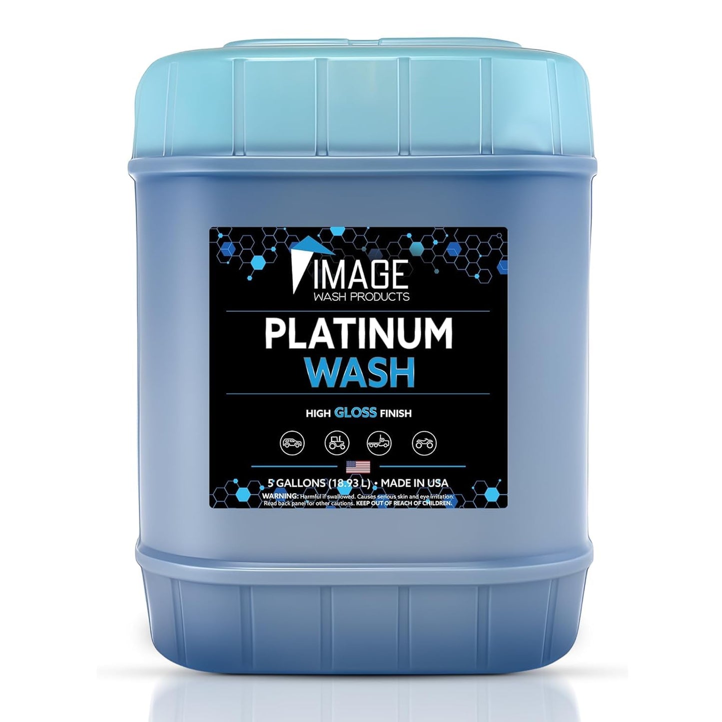 Image Wash Products - (5-Gallon Platinum Wash Car Soap – Car Wash Foam Soap for Foam Cannon & Pressure Washer | High Gloss RV/Truck Wash Soap | Bubble Gum Scent, Detailer Grade Car Soap