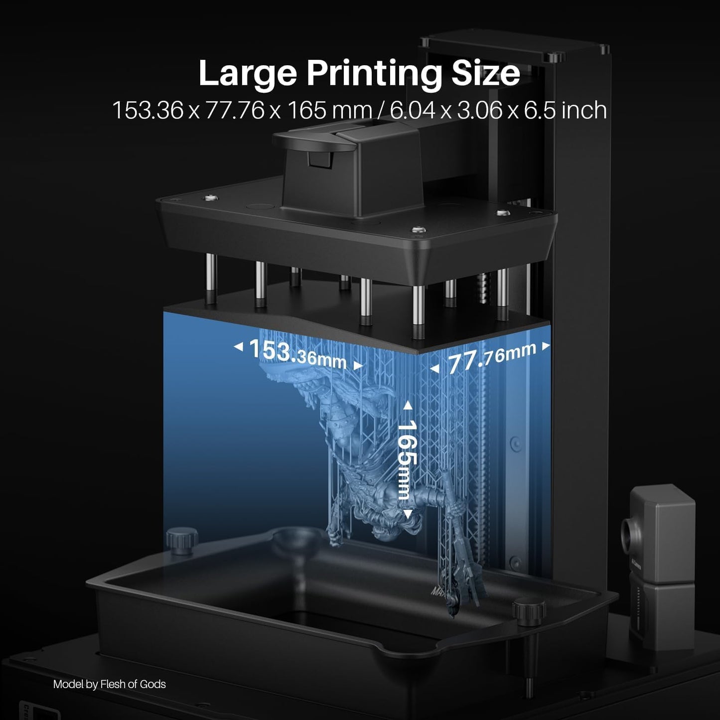 ELEGOO Mars 5 Ultra Resin 3D Printer with 7" 9K Mono LCD, 150mm/h High Speed Printing, Smart Automatic Leveling, Intelligent Detection, WiFi-Transfer, Printing Size of 6.04 x 3.06 x 6.49 inch