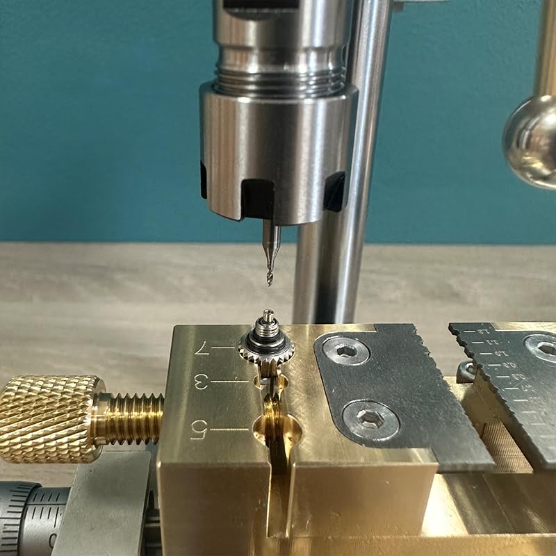 Mini Drill press, Precision Benchtop Drill Press, Watchmaker Tools Multifunction Precision Bench Crown Punch Remove Broken Screws from Movement Plate