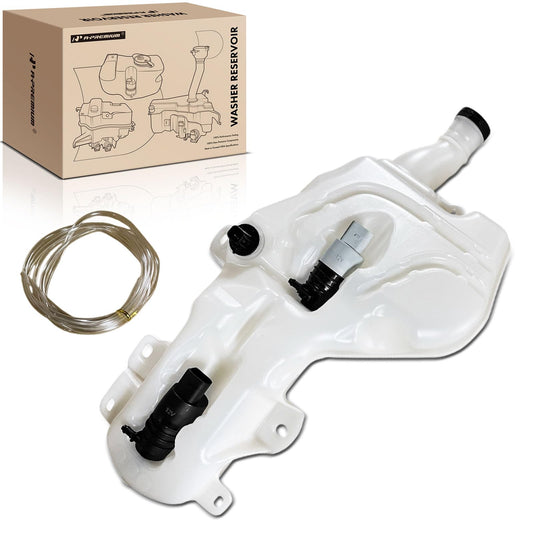 A-Premium Windshield Washer Reservoir Tank Assembly Compatible with GMC Acadia 2017 2018 2019 - with Washer Pump & Cap & Fluid Level Sensor