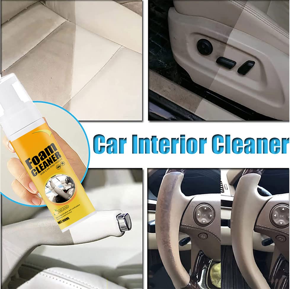 Biaoyun 2 PCS Multipurpose Foam Cleaner Spray, Foam Cleaner for car and House, Leather Decontamination, Multi-Functional Foam Cleaner, All-Purpose Household Cleaners for Car and Kitchen