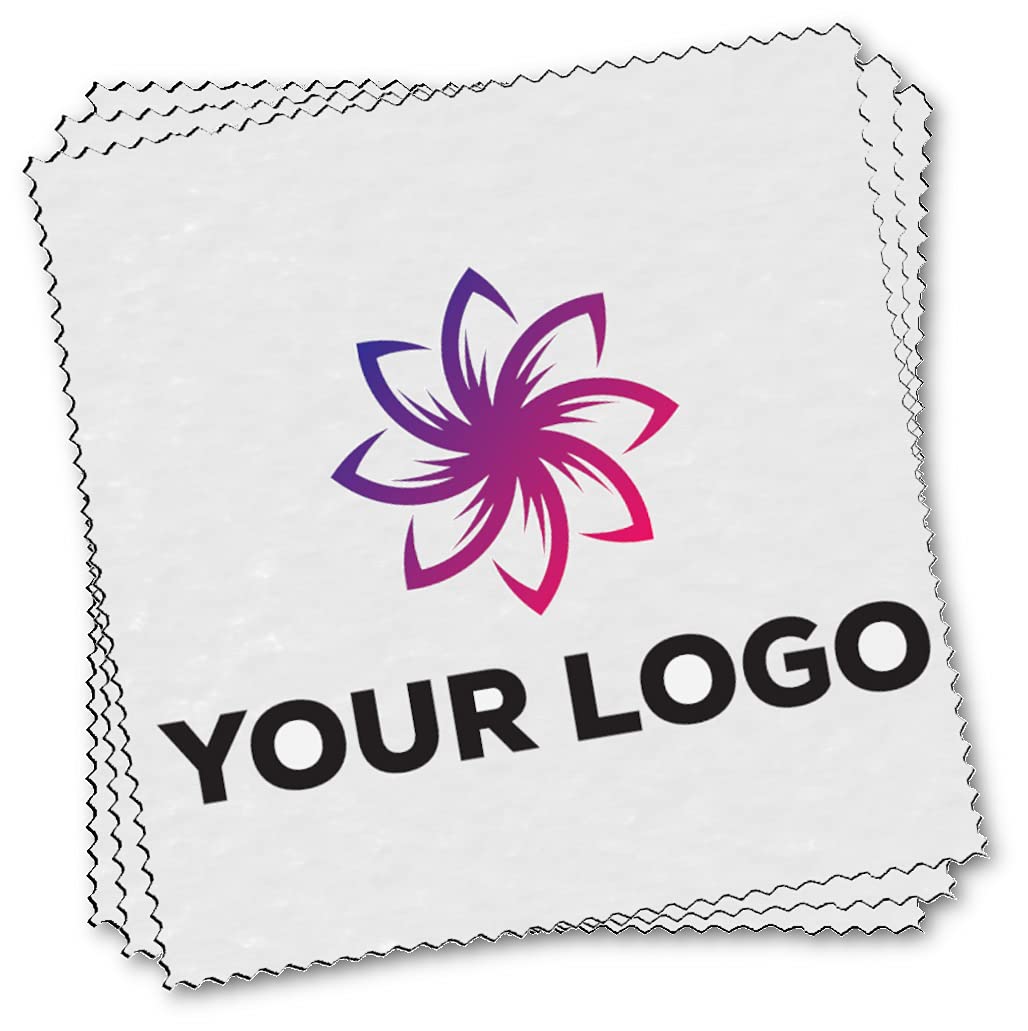 Smart Go - Microfiber Cleaning Cloth (100 Pieces) - Digital Custom Print Your Company Artwork or Business Logo - Promotional Item for Cleaning Eyeglasses, Screens, & Lenses - 6 x 6 in