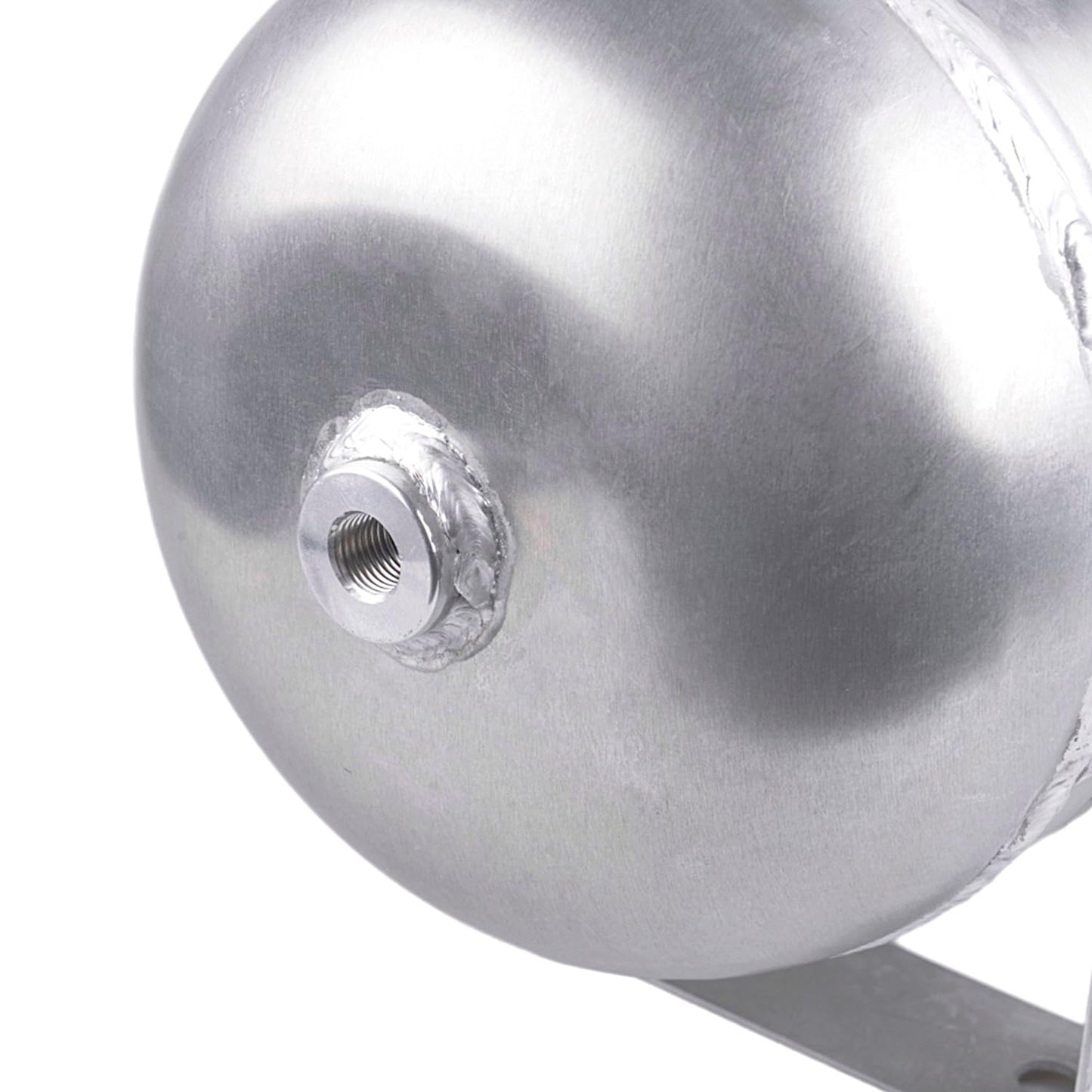 CNRAQR 1.6 Gallon Air Tank Aluminum 6 Liter Air Compressor Onboard System 12V 1/4NPT for Train Truck Trailer Train Auto Air Lift Suspension Heavy Duty Air Horn Compressor