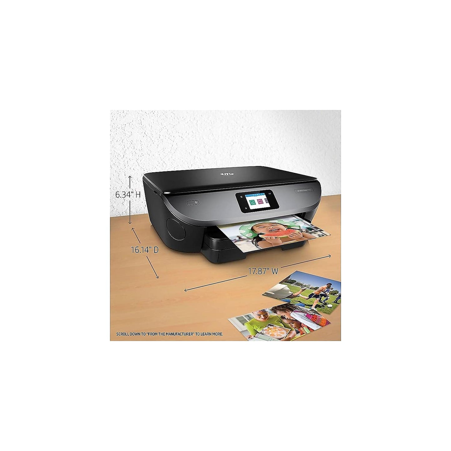 HP ENVY Photo 7155 All-in-One Color Photo Printer with Wireless Printing, HP Instant Ink, Works with Alexa (K7G93A)