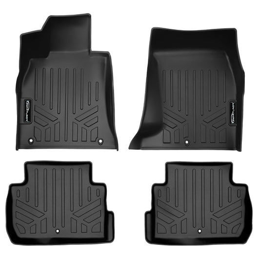 SMARTLINER Custom Fit All Weather 2 Row Floor Mat Liner Set Compatible with 2018-2023 Kia Stinger