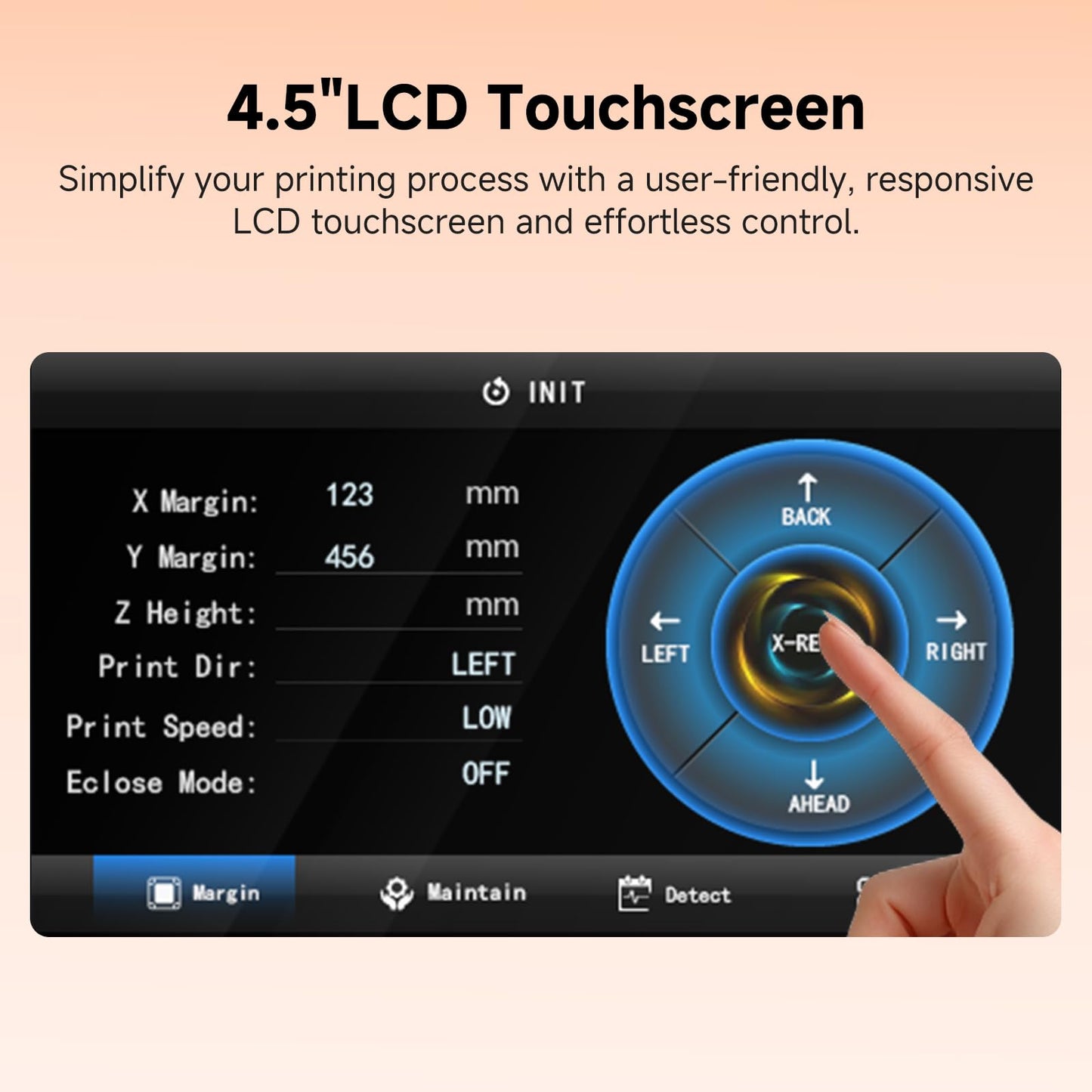 PLK A3 Plus XP600 DTF Printer, Double-Speed Than L1800/L805, 4.5'' Touch Screen, Auto-Cleaning, Dual White Ink System, Film-Cutter, Apparel Printer Machine, 2-Year Ink Included