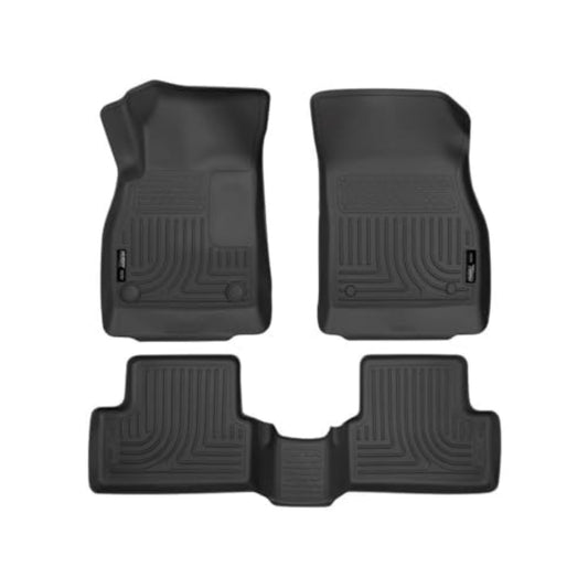 Husky Liners Weatherbeater Floor Mats | Fits 2011-2015 Chevrolet Cruze; 2016 Chevrolet Cruze Limited | Front & 2nd Row, 3-pc Black - 98161