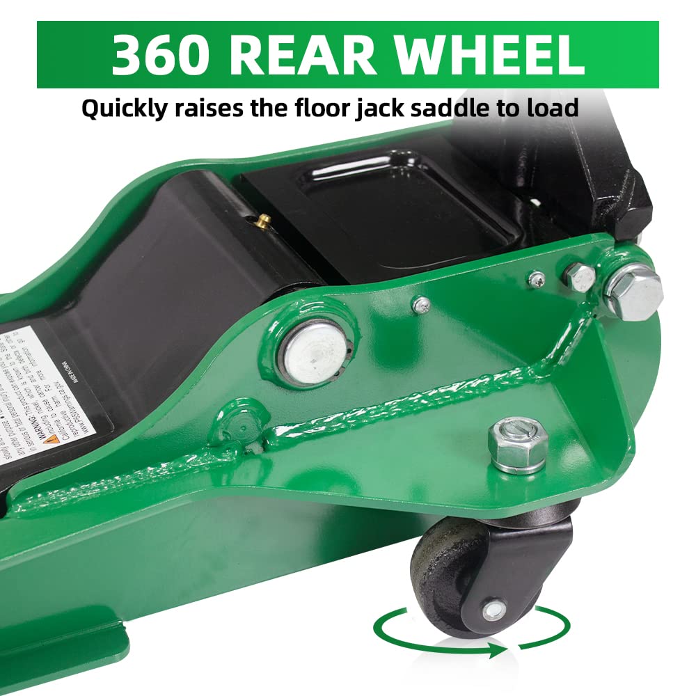 3 Ton Low Profile Floor Jack, Hydraulic Trolley Jack with Dual Pump, Quick Lift from 2.95" to 20.08", Heavy Duty for Cars, Trucks, SUVs