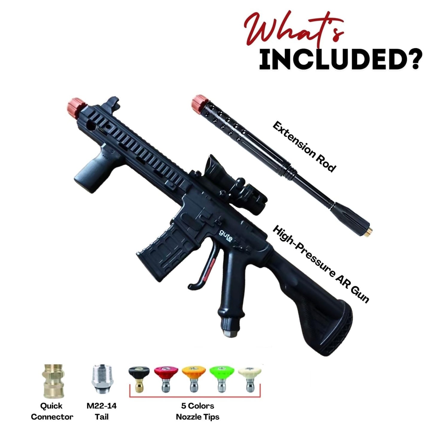 Pressure Washer Gun, Car Cleaning Tool Unique Mechanism, High Pressure Spray Washing Equipment - for Car Wash, Military, Patriotic, Police-Inspired Design, Precision Cleaner