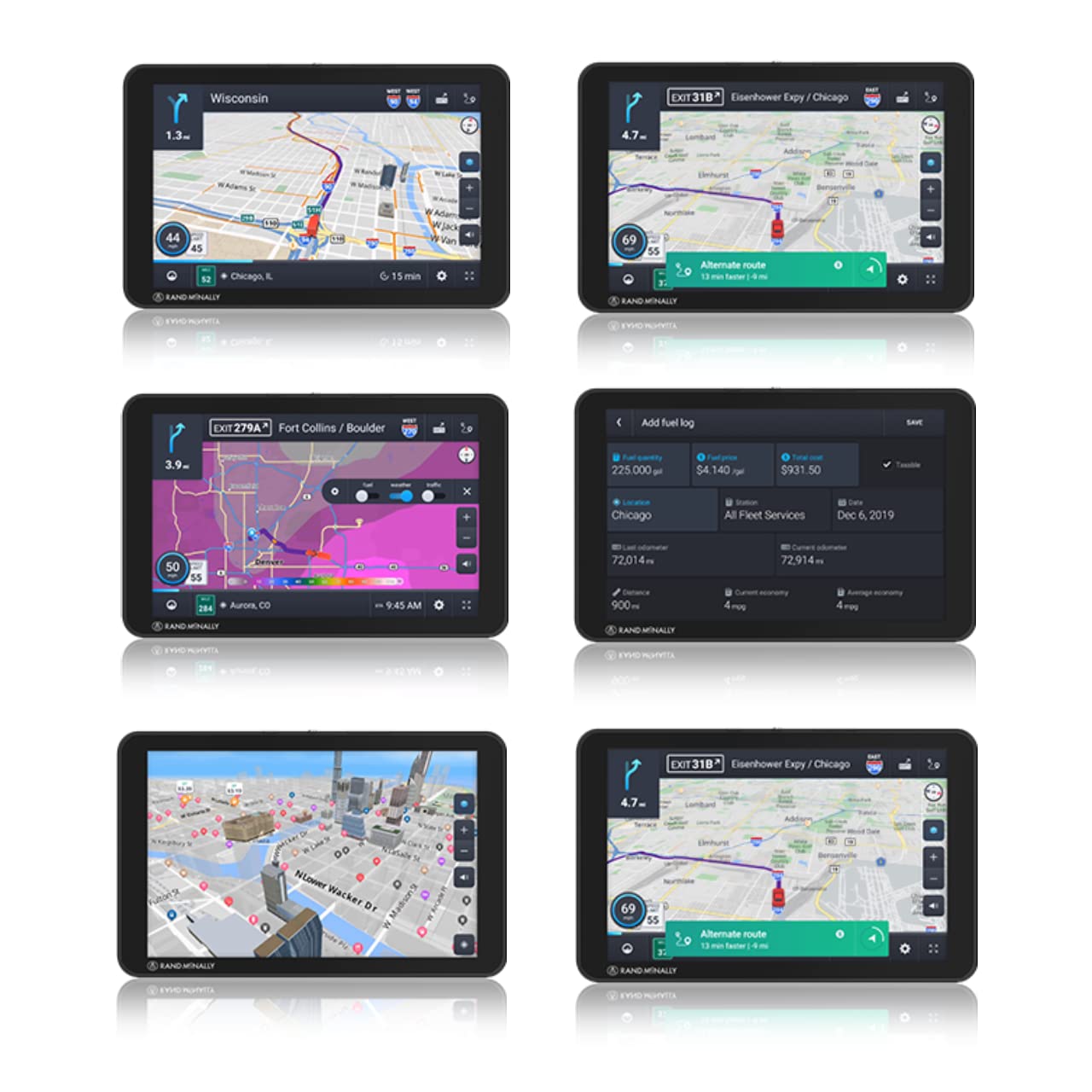 Rand McNally TND Tablet 85 8-inch GPS Truck Navigator with Built-in Dash Cam, Easy-to-Read Display and Custom Truck Routing (Renewed)