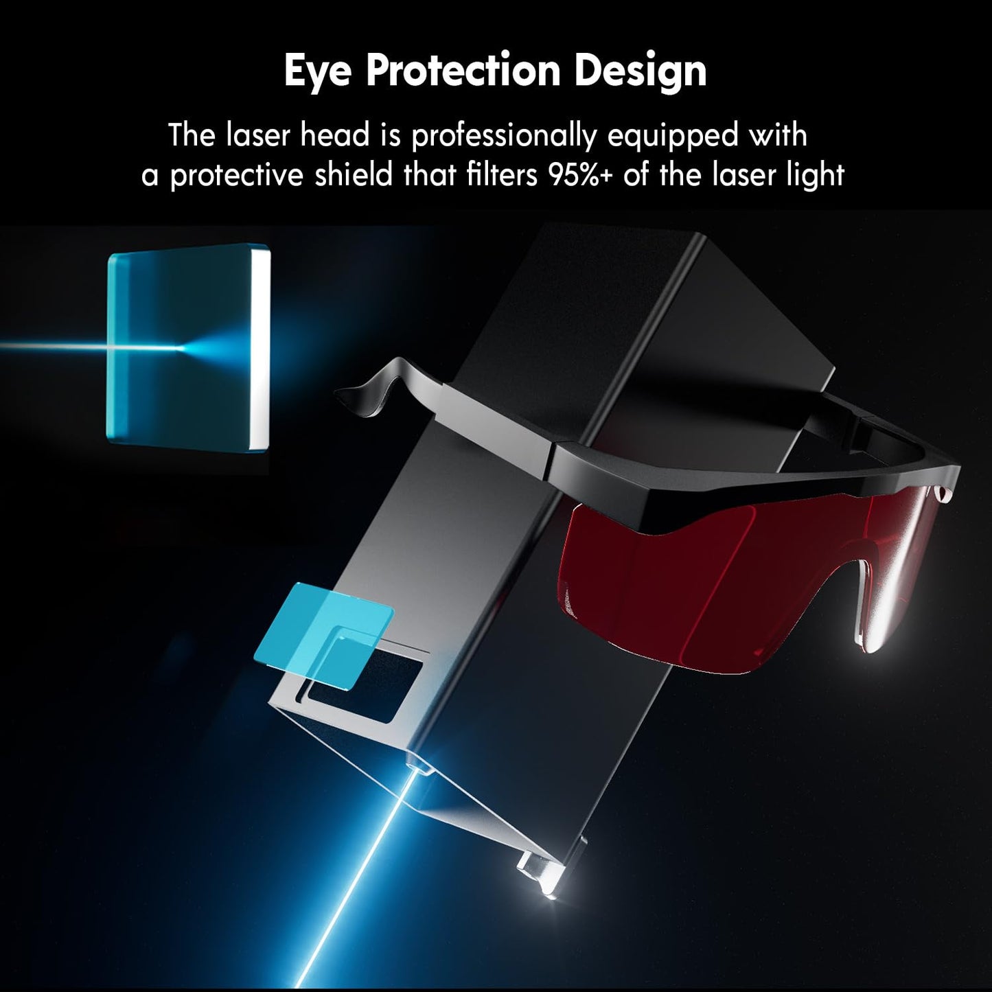 Longer RAY5 Upgraded 20W Laser Engraver Machine, Exclusive 3.5" Touch Screen for DIY, Cutting Tool for Metal Coloring, Acrylic, Wood, Glass, Leather. Laser Class 2