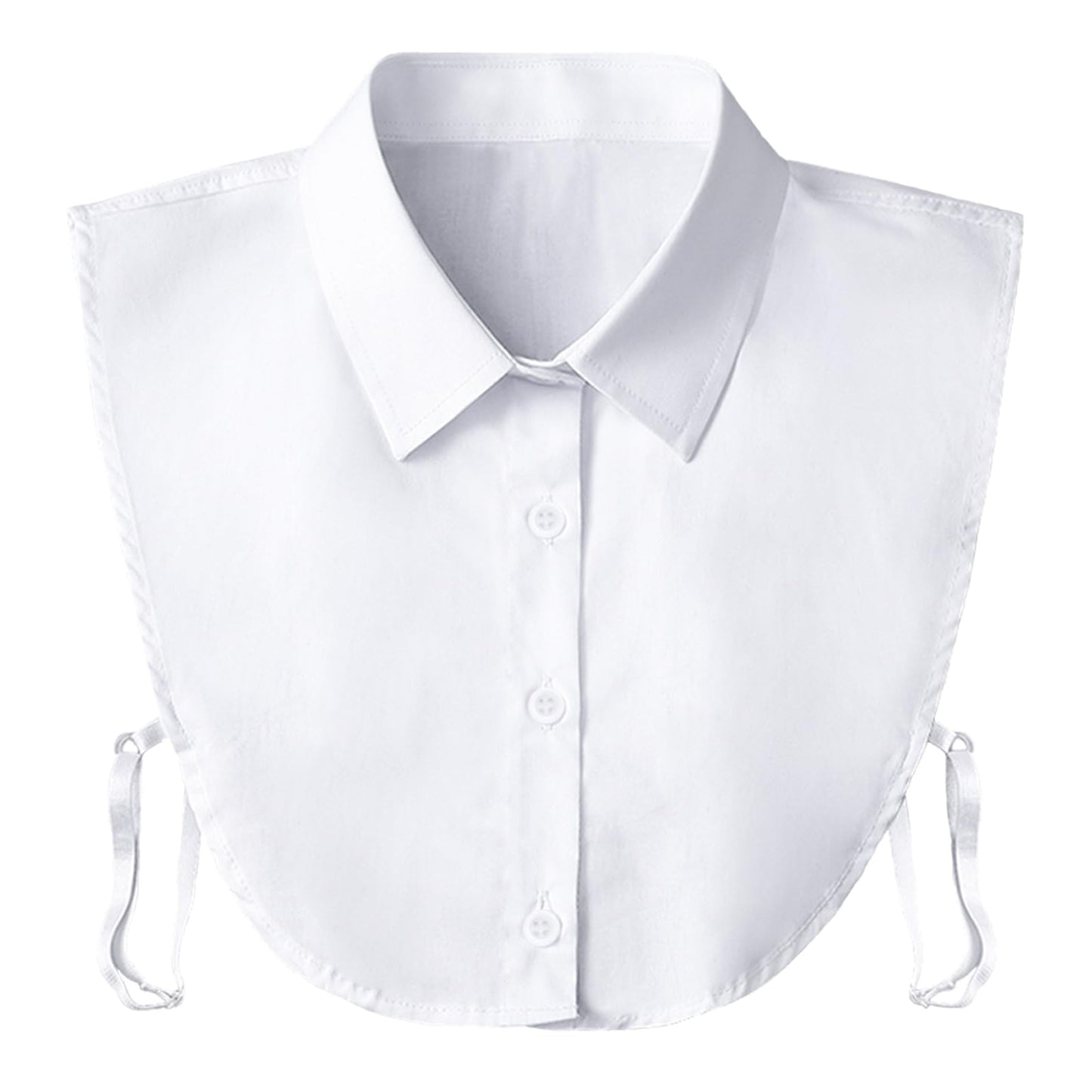 Detachable Dickey Collar Blouse for Women, Fake Half Shirts Faux False Collar for Girls Favors, White