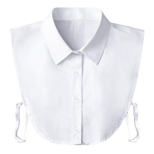 Detachable Dickey Collar Blouse for Women, Fake Half Shirts Faux False Collar for Girls Favors, White