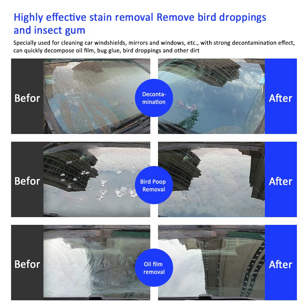 ASUBHA 50PCS Car Windshield Washer Fluid Tablets, Windshield Wipe Fluid, Windshield Washer Fluid Concentrate, Windshield Washer Solid Effervescent, Automotive Glass Cleaner Fit for Car Window Glass