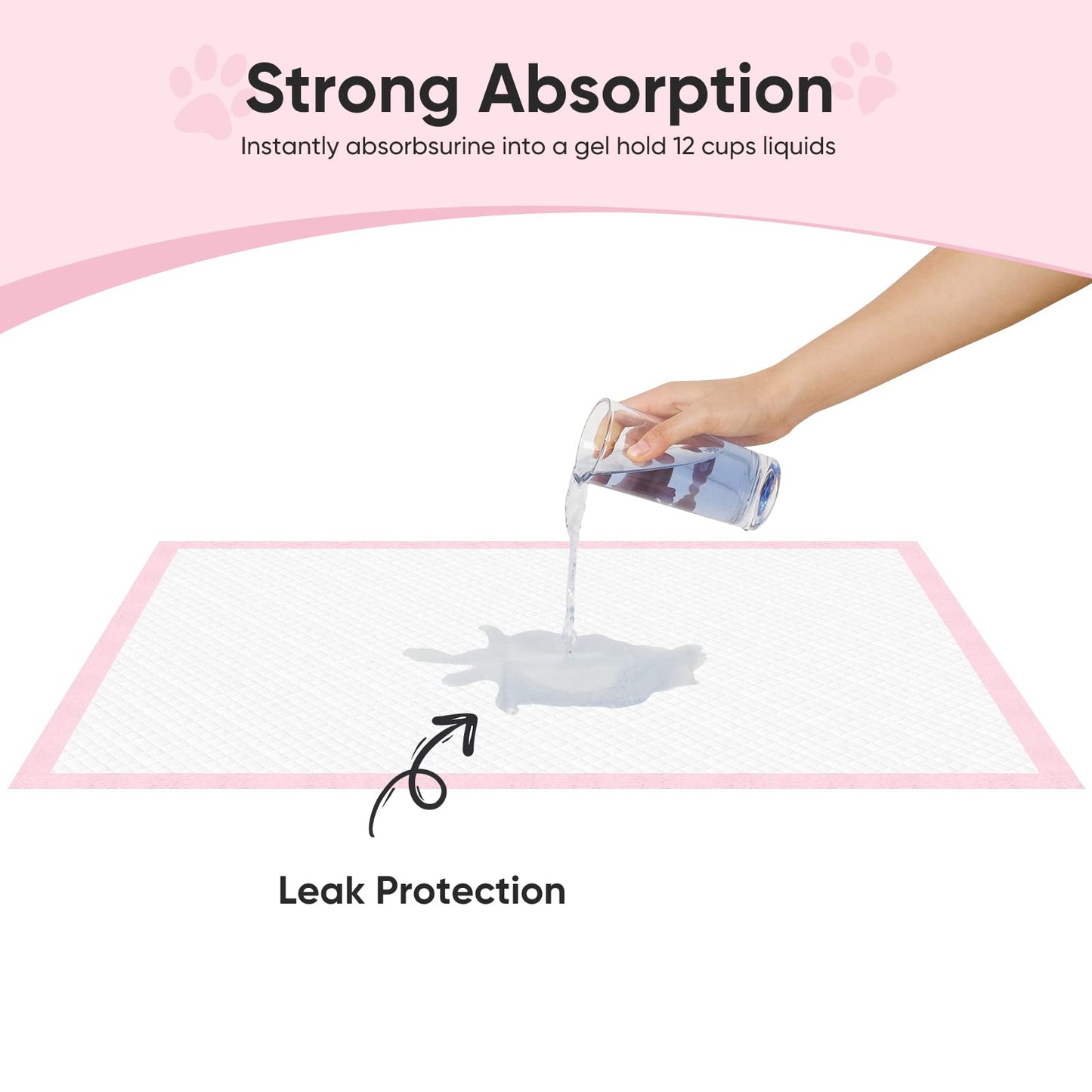 Super-Absorbent Leak-Proof Dog and Puppy Pet Training Pad, Housebreaking Puppy Pads Disposable (13" X 18"-Extra-Small 100PCS)