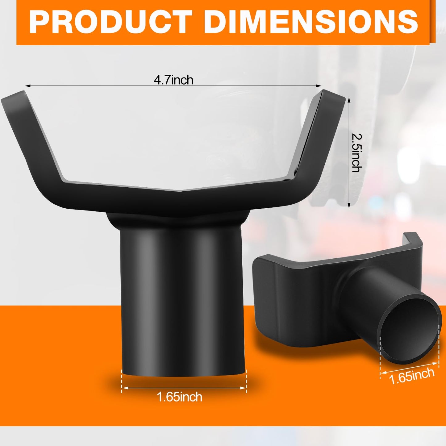 Hicarer Bottle Jack Adapter Lifting Saddle, Safe Steel Axle Saddle Adapter for 12t Bottle Jack for Accessories 3-4" Round or Square Axle Tube Fits 1.65" or Smaller Diameter Shaft Saddles(Black)