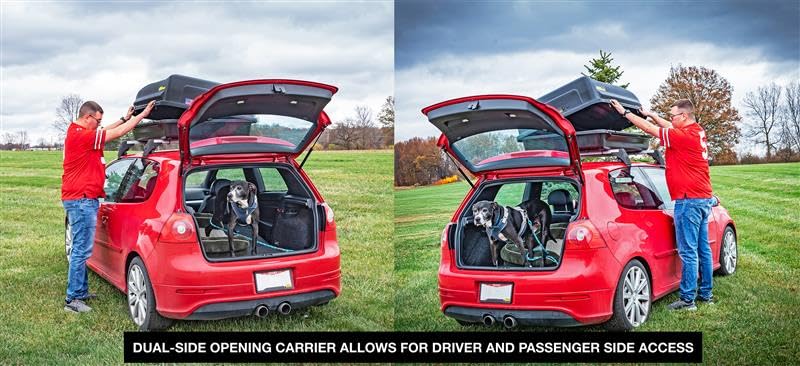 JEGS Rooftop Cargo Carrier for Car Storage - Large Roof Rack Style Carrier - Heavy Duty Weatherproof Storage - Made in USA - 18 Cubic Ft - 110 Lb Capacity - Aero Hard Shell