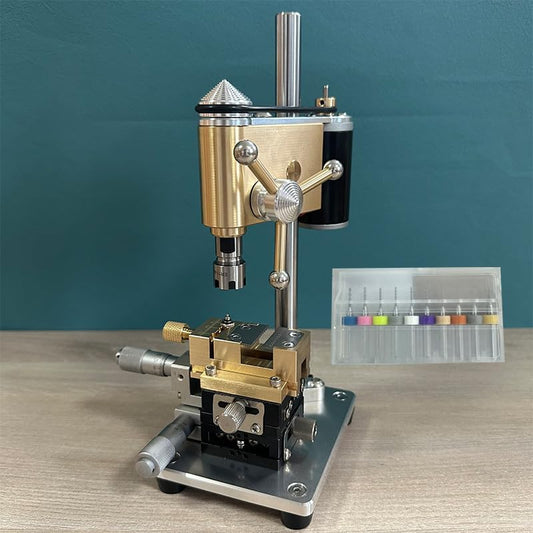 Mini Drill press, Precision Benchtop Drill Press, Watchmaker Tools Multifunction Precision Bench Crown Punch Remove Broken Screws from Movement Plate