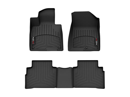 WeatherTech Custom Fit FloorLiners for Kia Sportage - 1st & 2nd Row (441732-1-2), Black