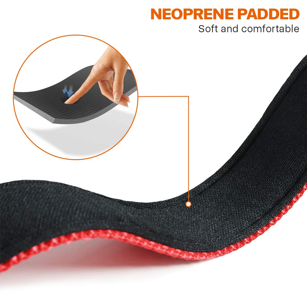 Taglory Reflective Dog Collar with Safety Locking Buckle, Adjustable Nylon Pet Collars for Large Dogs Female Male, Red, L