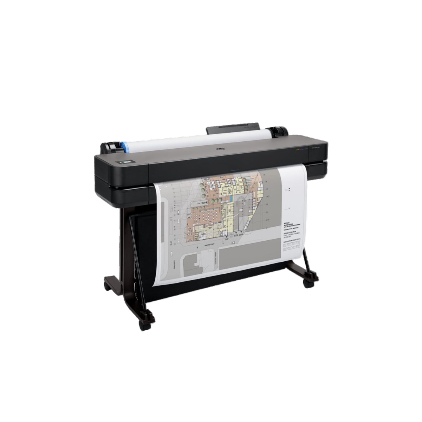 HP DesignJet T630 Large Format 24-inch Plotter Printer, with Auto Sheet Feeder, Media Bin & Stand (5HB09D) - New Model