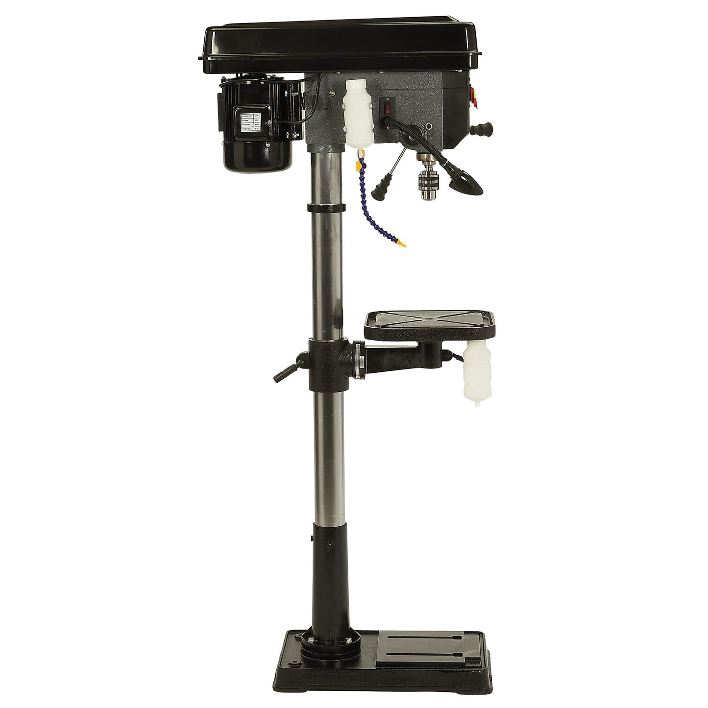Klutch 17in. Floor Drill Press, 1 HP, 120 Volts, 5/8in. Chuck w/1in. Drilling Capacity, 45° Table Tilt