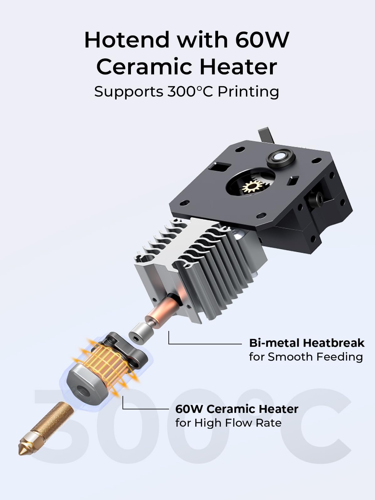 Creality Ender-3 V3 KE 3D Printer, 500 mm/s High-Speed Printing with Auto-Leveling, Sprite Direct Extruder Supports 300℃ Printing, Ultra-Smooth and Stable, 220×220×250 mm Print Volume