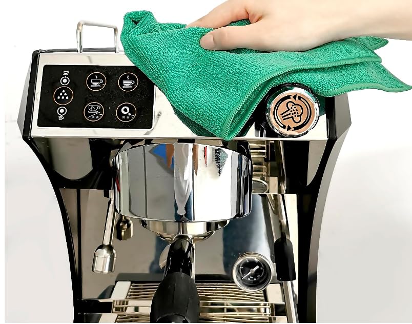 Tricol Clean Professional Extra Thick Commercial Grade Microfiber Cleaning Cloth, Green, Pack of 240