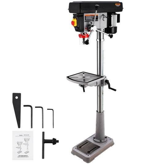 Festisoul 15" Floor Drill Press with 7.5A Copper Motor, Variable Speed 288-3084 RPM, Tilting Table for Wood and Metalworking