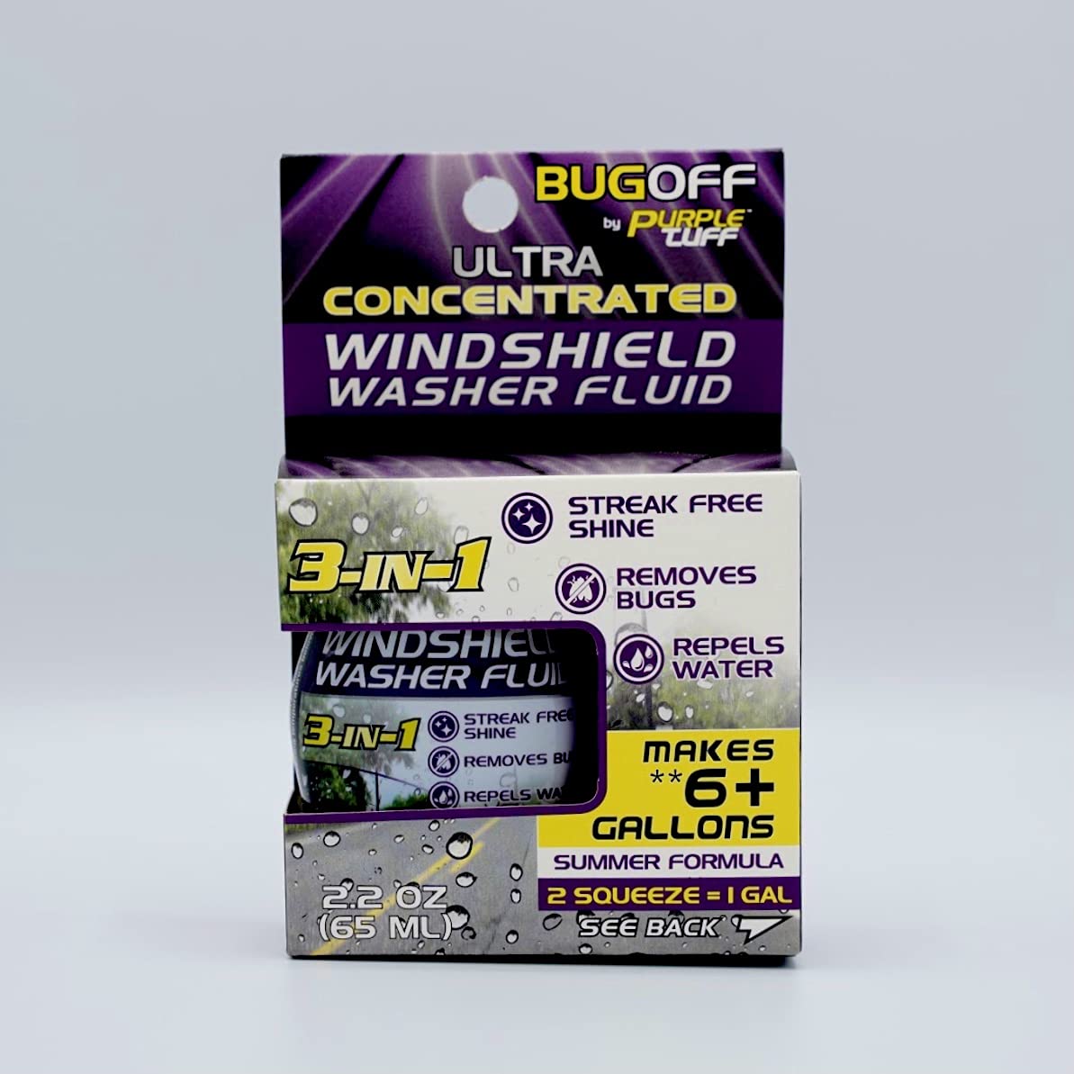 BUGOFF Windshield Washer Fluid Ultra-Concentrated
