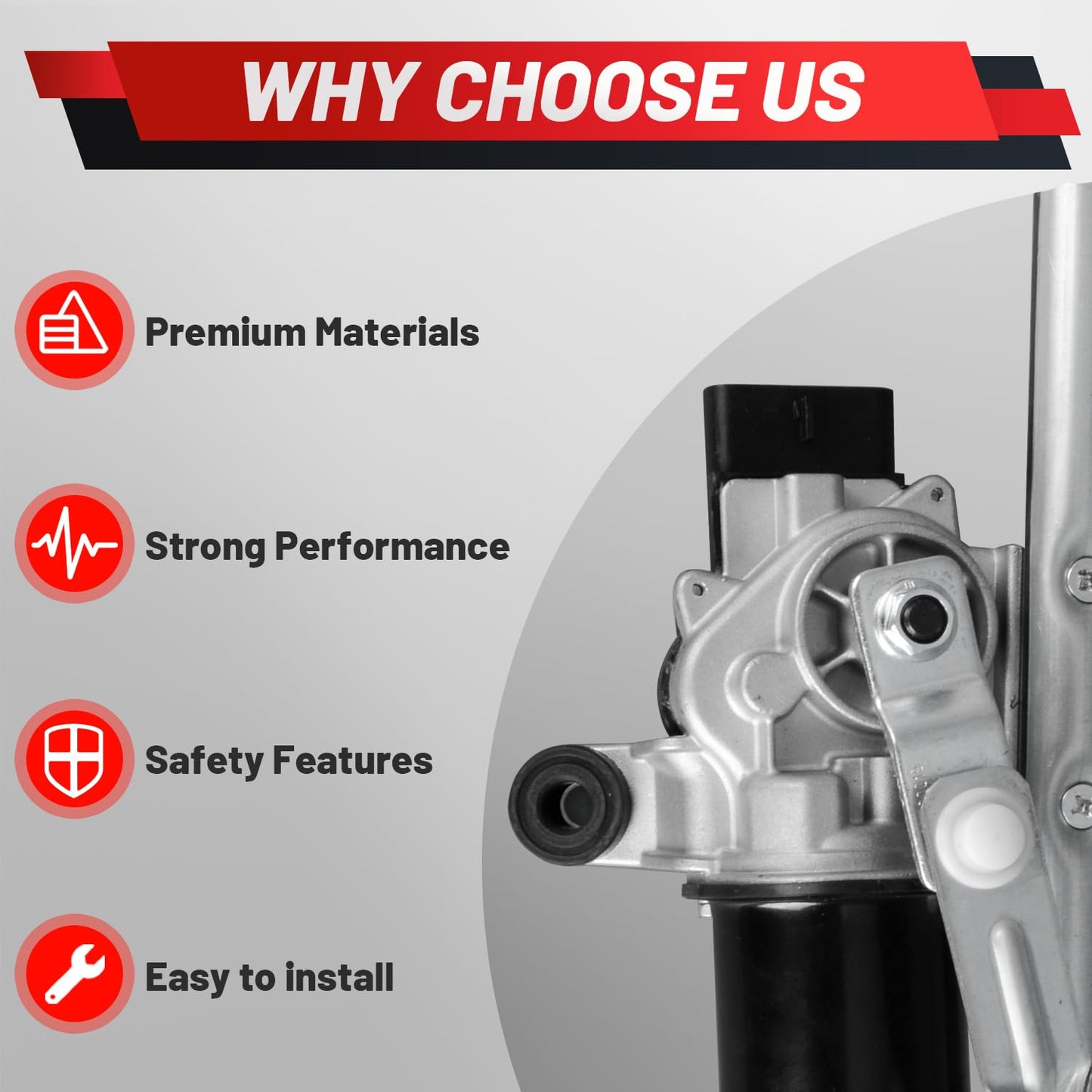 602-221AS Upgraded Windshield Wiper Motor and Linkage Assembly Compatible with Malibu 2008-2012 Pontiac G6 2005-2010 Saturn Aura 2007-2009