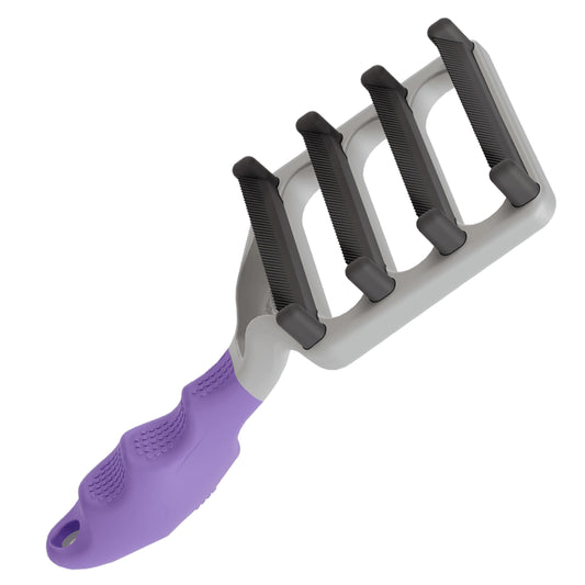 FUR4 deShedding Tool for Long Hair Cats - Innovative Cat Grooming Brush with 4 Composite Carbon Fiber Edges for Effective Fur Removal - Cat Hair Deshedder Brush for a Comfortable Grooming Experience