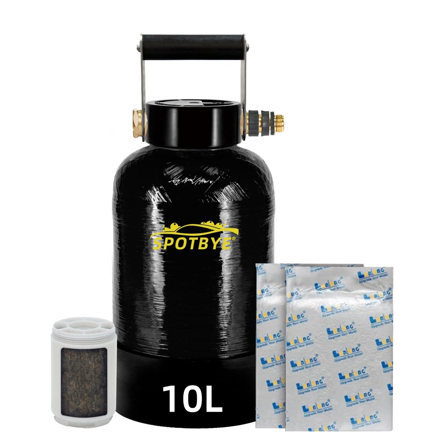 Filterelated Deionized Water System with 10L Resin & Built-in Heavy Metal Filter, Extends Resin Life by 15%, for Spot-Free Rinsing of Cars, RVs, Motorcycles, Solar Panels, Windows, Boats